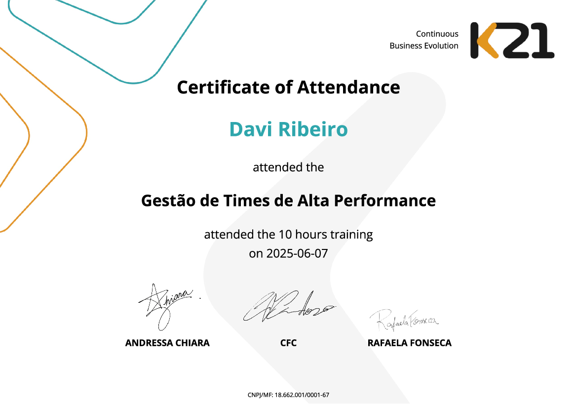 Certificado K21